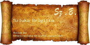 Szluka Brigitta névjegykártya