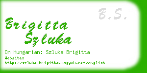 brigitta szluka business card